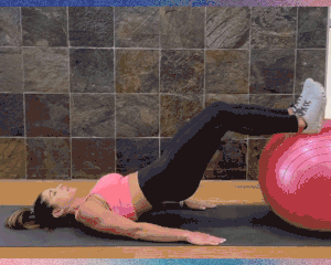 Stability ball hyperextension workout
