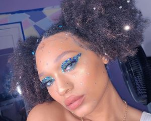 Euphoria glitter makeup