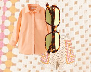 crochet short outfit collage