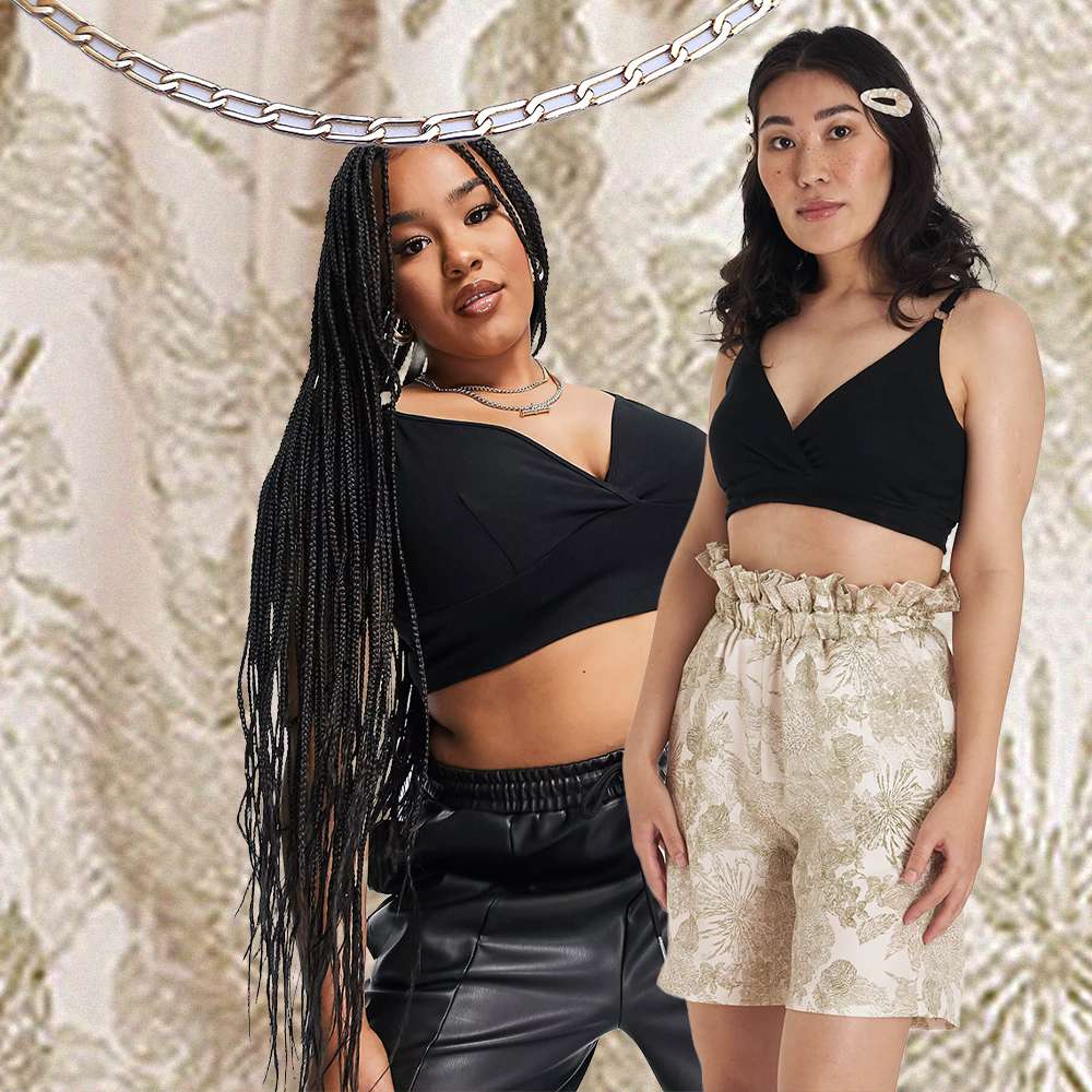 Paperbag shorts outfit collage