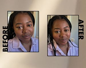 Byrdie writer Lacey Brown wearing Ami Cole Concealer in Deep 2