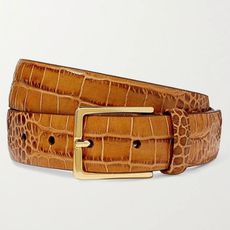 Andersonâs Croc-Effect Leather Belt