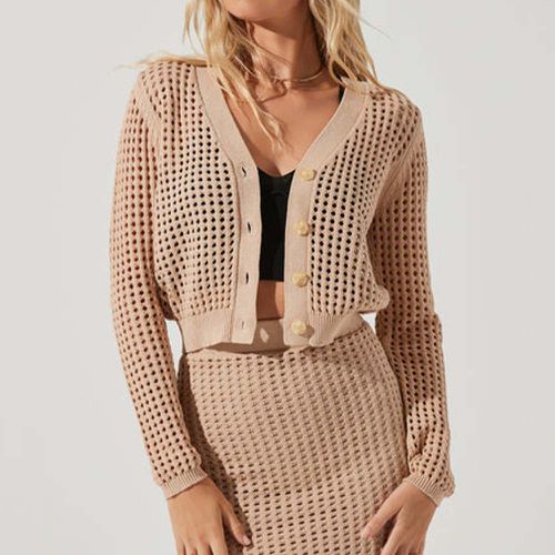 Halsey Crochet Button Front Cardigan ($68)
