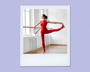 woman in barre class