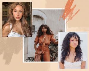 women with curtain bangs