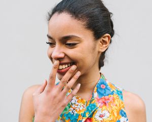 woman smiling