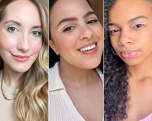 Byrdie editors testing MOB Beauty Cream Clay Eyeshadow