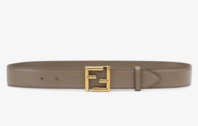 Fendi Logo-Buckle Leather Belt