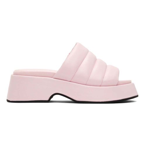 Pink Padded Retro Pool Platform Sandals ($143)