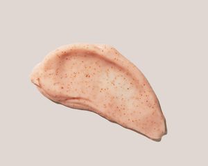 Swatch of a face scrub with physical exfoliant.