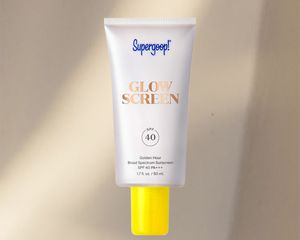 supergoop glow screen in golden hour