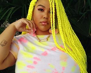 Neon yellow yarn twists