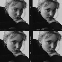 woman looking at camera