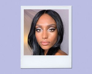 woman wearing shimmery new years eve eyeshadow