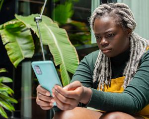 woman on phone