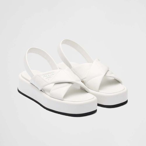 Quilted Nappa Leather Flatform Sandals ($950)
