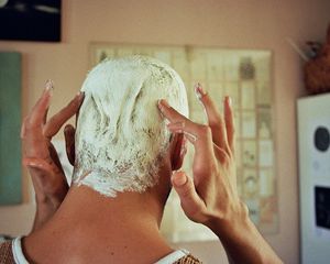 platinum blonde hair