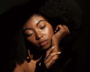 woman with glowing skin