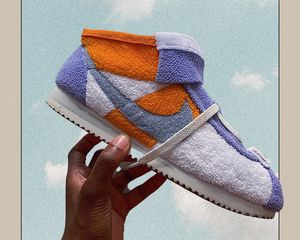Upcycled Nike sneaker by Tega Akinola