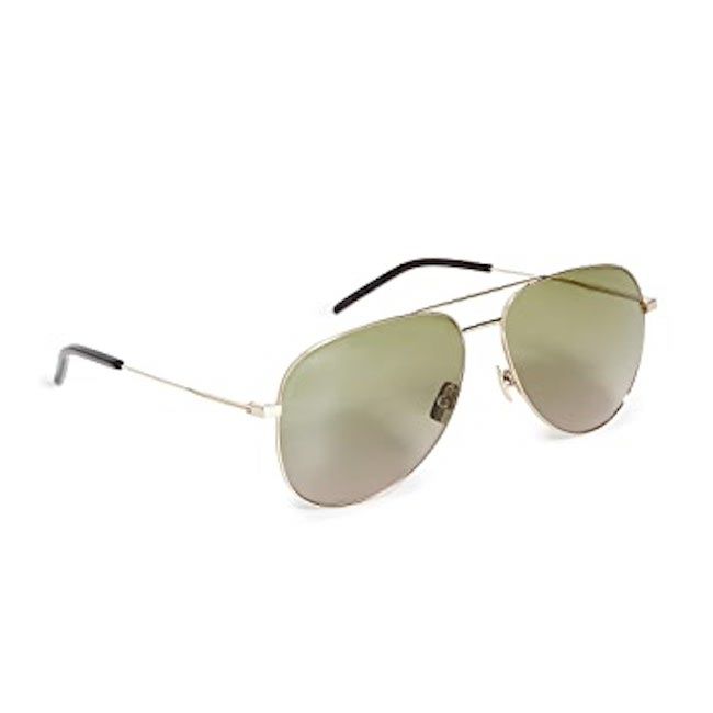Saint Laurent Classic 11 Aviator Sunglasses