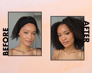 Khera Alexander's hair before and after using SheaMoisture Curl Enhancing Smoothie