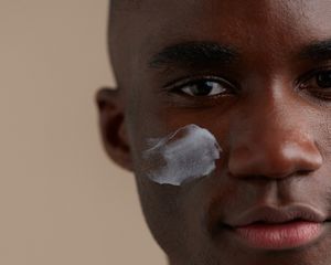 man with skincare