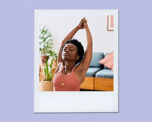 woman stretching back