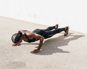 Woman performing a plank