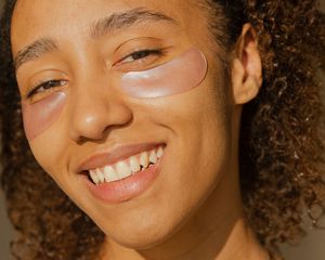 woman with under-eye masks