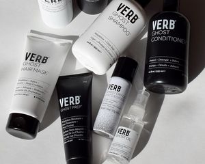 Verb products on a white background.