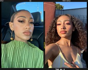 Two photos of actress Lexi Underwood