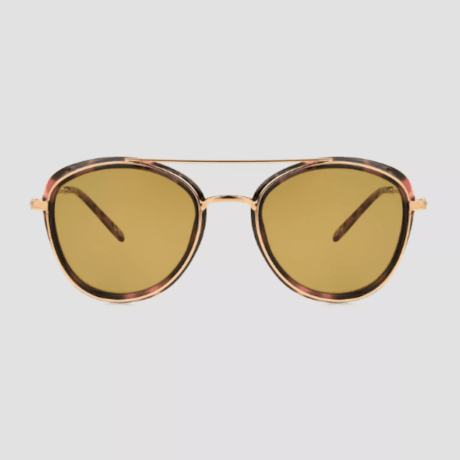 A New Day Tortoise Shell Print Aviator Sunglasses