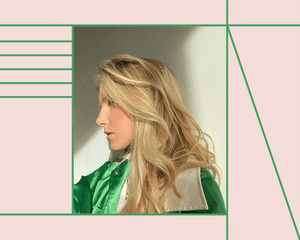 woman with shades of blonde hair