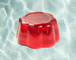 Jello on pool background