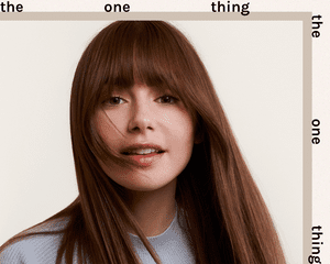 Lily Collins with bangs