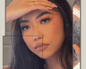 TikToker wearing a nude lip liner and gloss combo