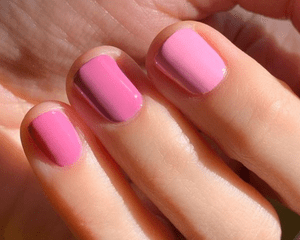pink ombre mani