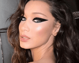 bella hadid wearing bold eyeliner look