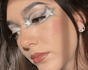 Woman with star eyeliner