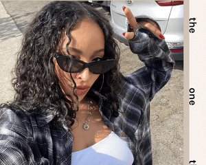 Tinashe with Curly Hair and Sunglasses